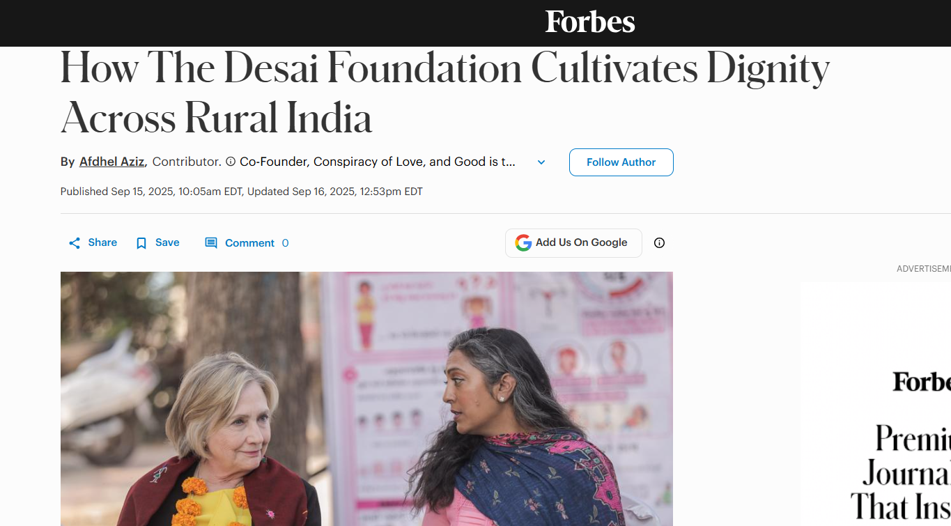 How The Desai Foundation Cultivates Dignity Across Rural India